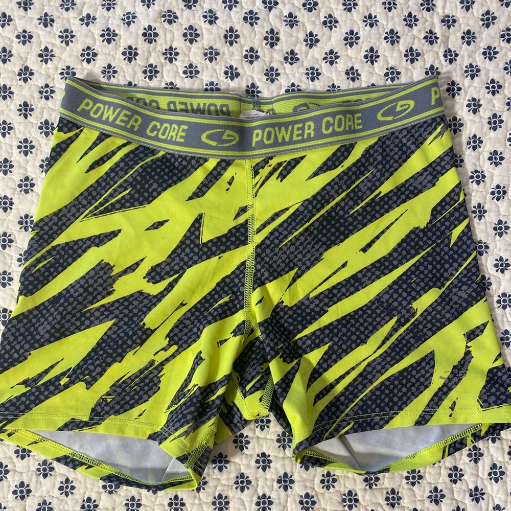 Champion power core neon spandex shorts size small